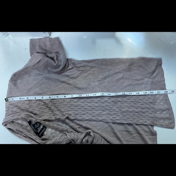 CYNTHIA ROWLEY - Linen blend open cardigan Sz M - Picture 7 of 10